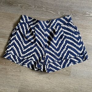 BCX Navy and White Patterned Athletic Shorts